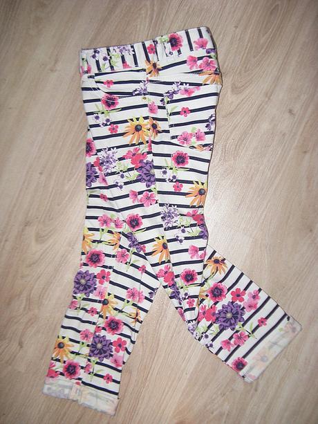 Veselé 7/8 nohavice, h&m,128