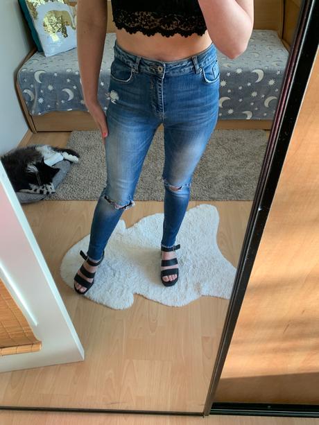 Dámske rifle, bershka,38