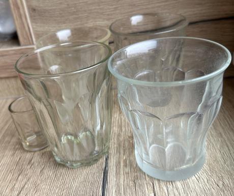 4x retro fazetový pohár a 1xpanák,