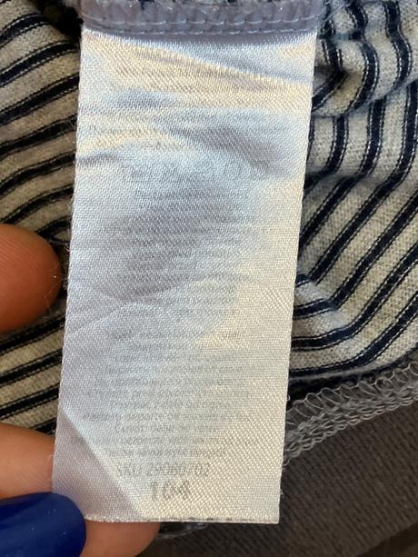 Chlapčenské pruhované tričko s nápisom (104), 104