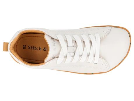 Stitch & walk - kožené topánky white, 37 - 42