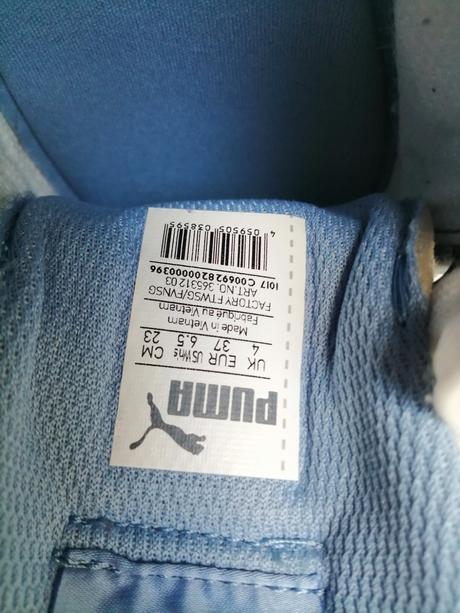 Tenisky pre dievčatka bledomodre puma vel. 37, puma,37