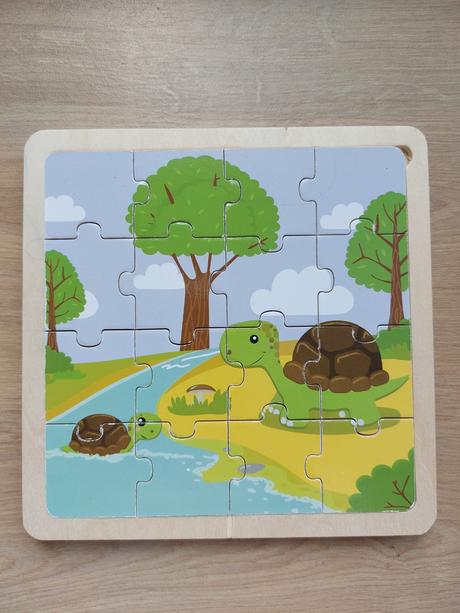 Drevene puzzle korytnacka, 