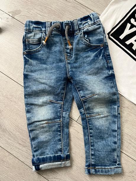 Next košeľa + rifle 9-12 mesiaocv, next,80