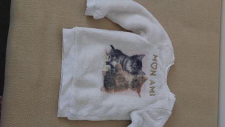 Biela teplá mikinka, h&m,116