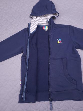 Loap mikina s kapucou a vreckami 122/128, loap,122