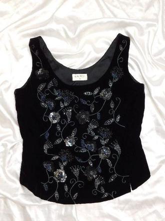 Luxusny velmi pekny zamatovy top na slavnost, 36