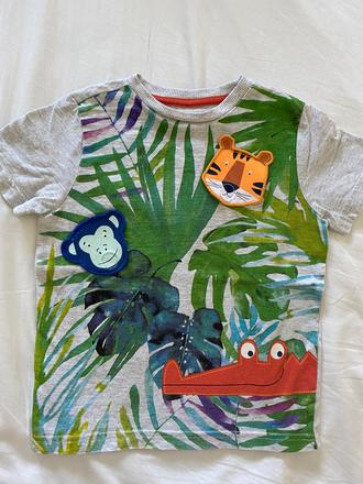 Tričko s aplikáciou zvierat na suchý zips, f&f,98