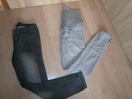 2x tehotenské rifle+tepláky(cena všetko), denim,l