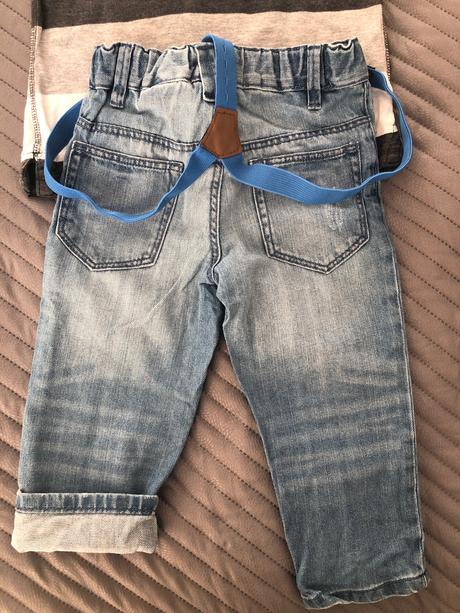 Chlapčenské rifle s tričkom h&m, h&m,86