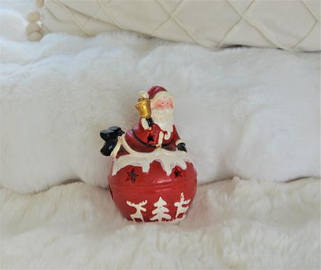 Keramický svietnik santa,