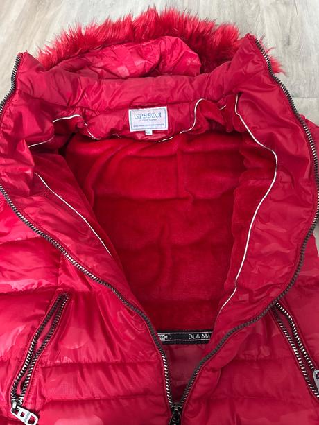 Červená teplá bunda, xxxl