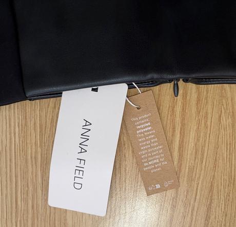 Čierna sukňa s koženkou xl, xl