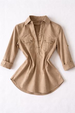 Dámska béžová košeľa, s