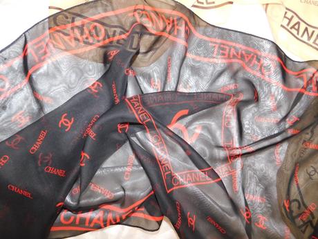 Pekne šaly set čierny+bežovy, l