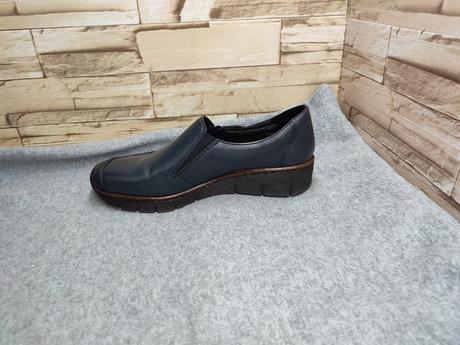 Rieker 37 - dámske kožené tmavomodré našuchovacie, rieker,37