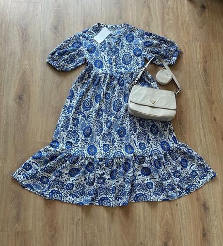 Vzorované midi šaty zara, zara,s