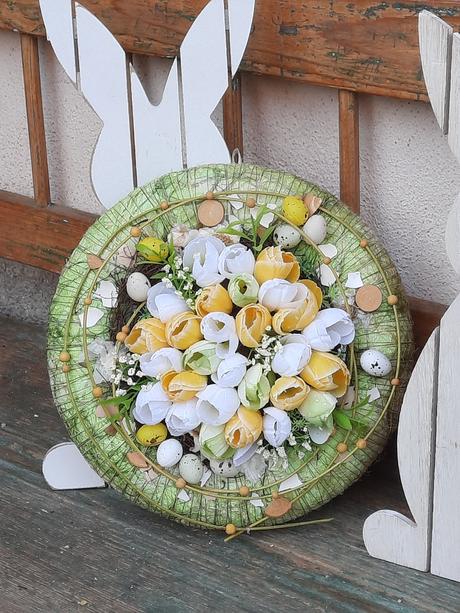 Jarný veniec s krokusami, 