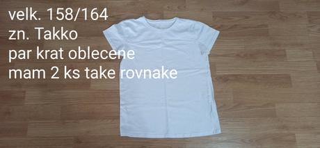 Tričká 2 ks velk. 158/164, takko,158
