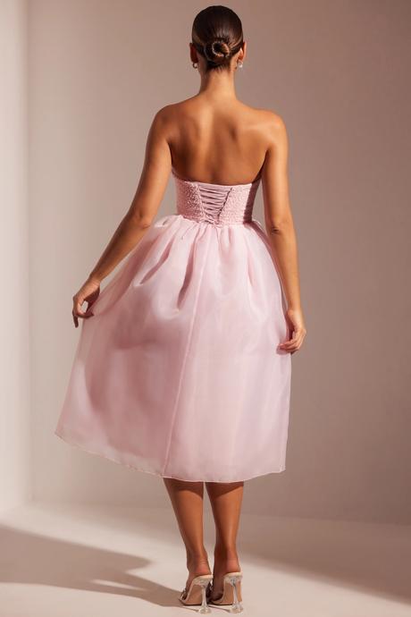 Luxusné korzetové midi šaty oh polly, s