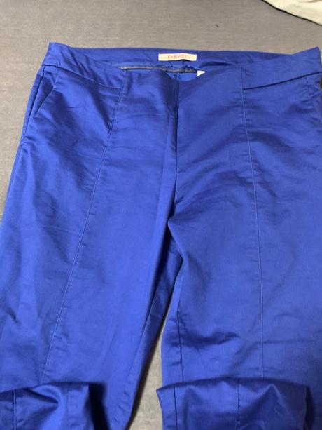 Modre elegantne nohavice naboku zipsy, camaieu,l