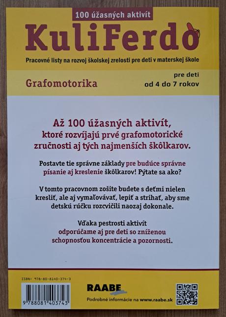 Pracovná kniha "kuliferdo grafomotorika", 