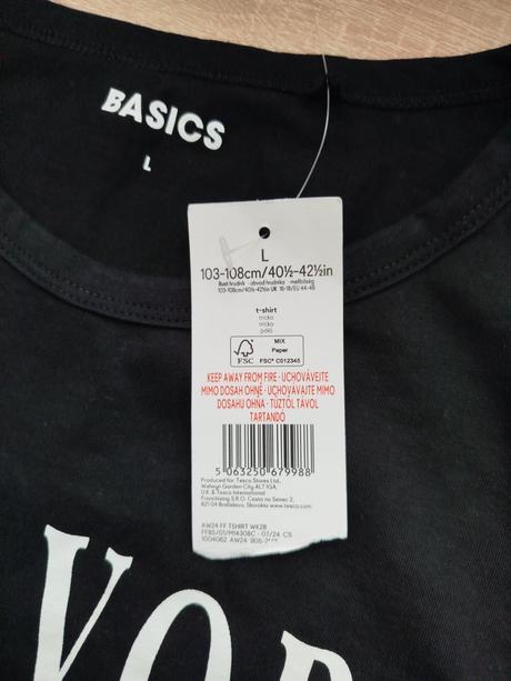 Tričko 44/46, basics,l