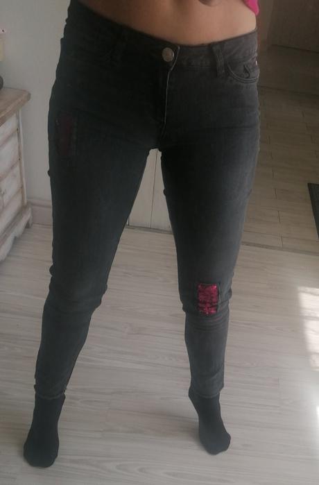 Elastické džegíny-skinny jeans, m