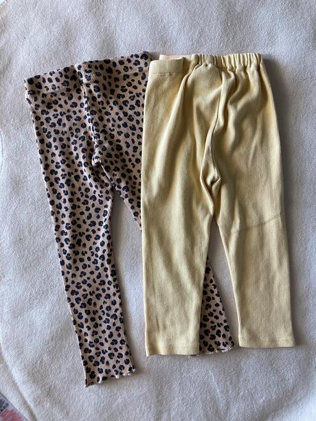 Vrúbkované legínky 86/92, h&m,86