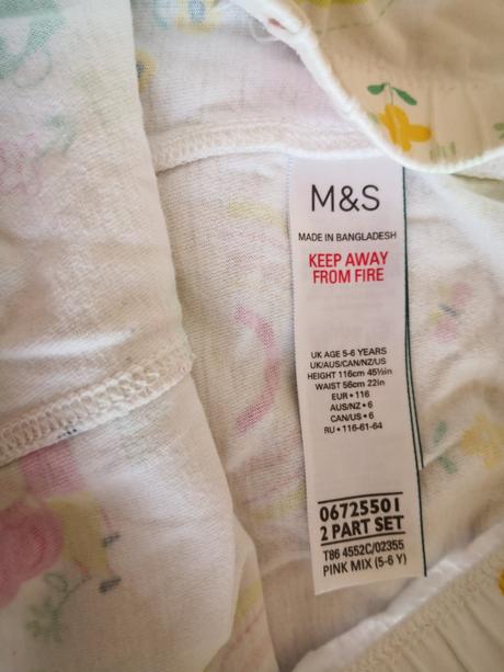 Pyžamo m&s 116 piggy, marks & spencer,116