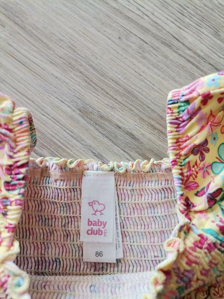 Dievčenské kvetinové dlhšie tričko, baby club,86