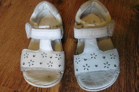 Celokozene biele sandalky clarks, clarks,20