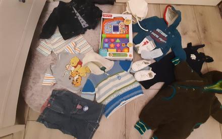Taška plná vecí fisher price, benetton, gas, 50–62