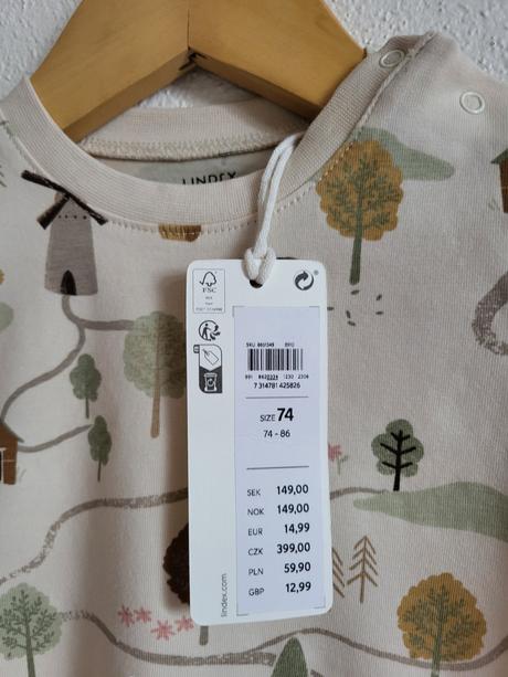 Lindex 74 tričko, 68–80
