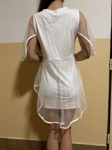 Biele šaty na birmovku s-m, 164