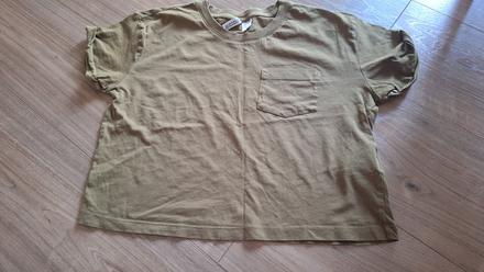 Tricko khaki, crop top, h&m,s