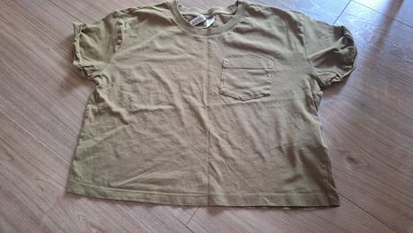 Tricko khaki, crop top, h&m,s
