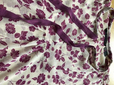 Zara hodvábno-bavlnená kvetová blúzka, zara,xs