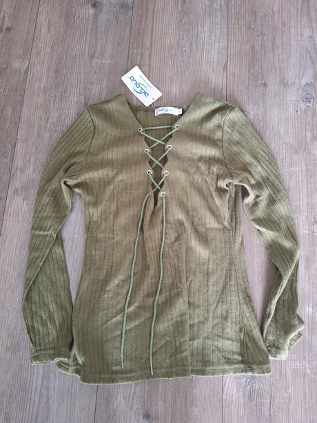 Pulovrik lace up, l