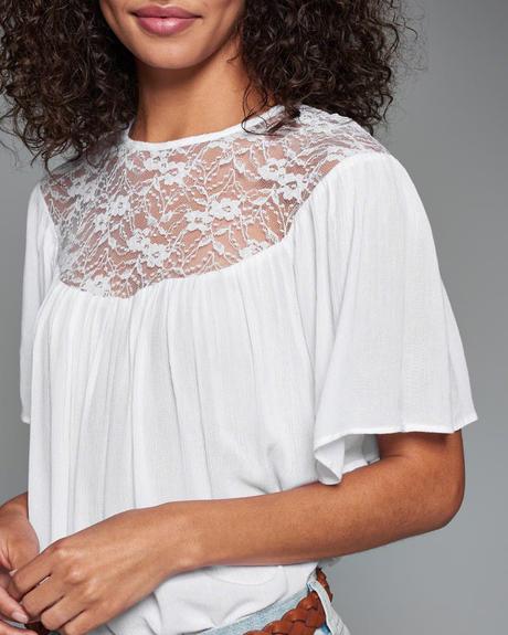 Biely top s cipkou abercrombie&fitch vel.s/m, abercrombie&fitch,m / s