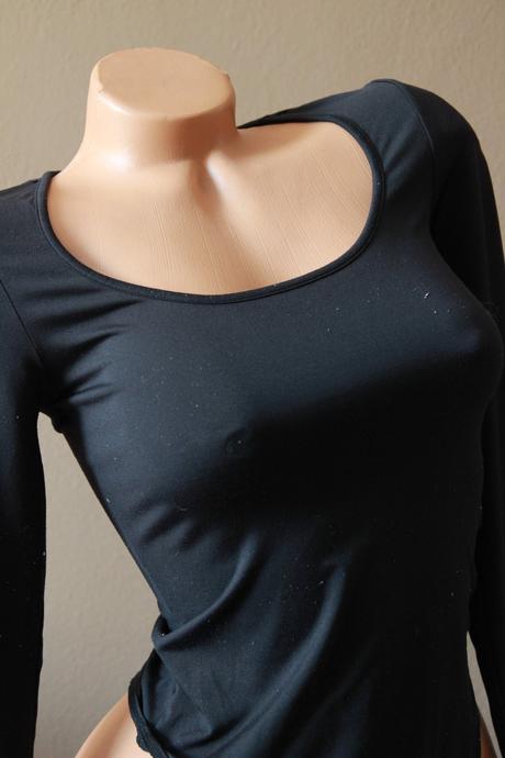 Čierne body tričko, xs, xs
