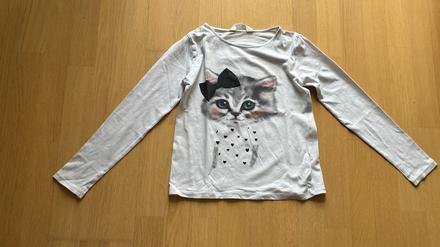 Značkové tričko s mačkou, h&m,140