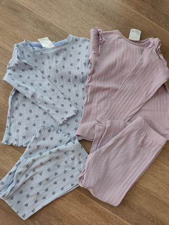 2x dlhé dvojdielne pyžamko h&m, h&m,98