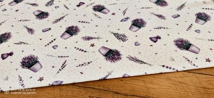 Bavlna režná - levanduľa- cena za 10 centimetrov, 