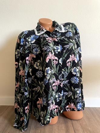 Romantický kvetinová blúzka, reserved xl/xxl, reserved,xxl
