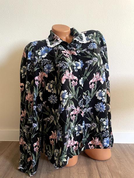 Romantický kvetinová blúzka, reserved xl/xxl, reserved,xxl