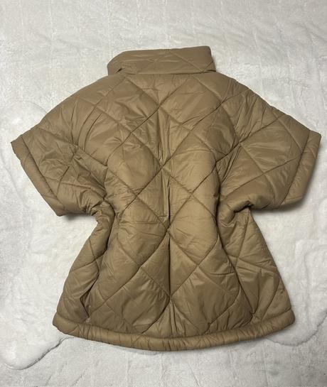 Tmavo-béžová prešívaná zateplená vesta l/xl, l / xl