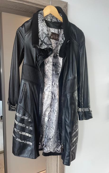 Kožený kabat pravá koža, s