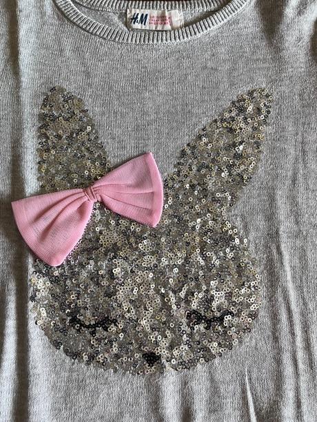 Pulóver s aplikáciou zajačika 122/128, h&m,122