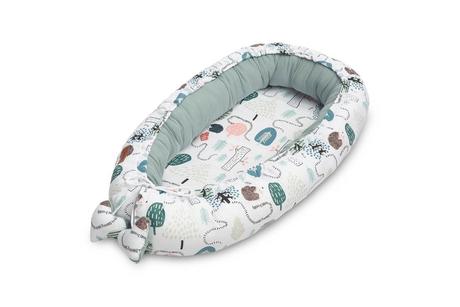 Hniezdočko, kokon pre bábätko mušelín, ježko, zele,